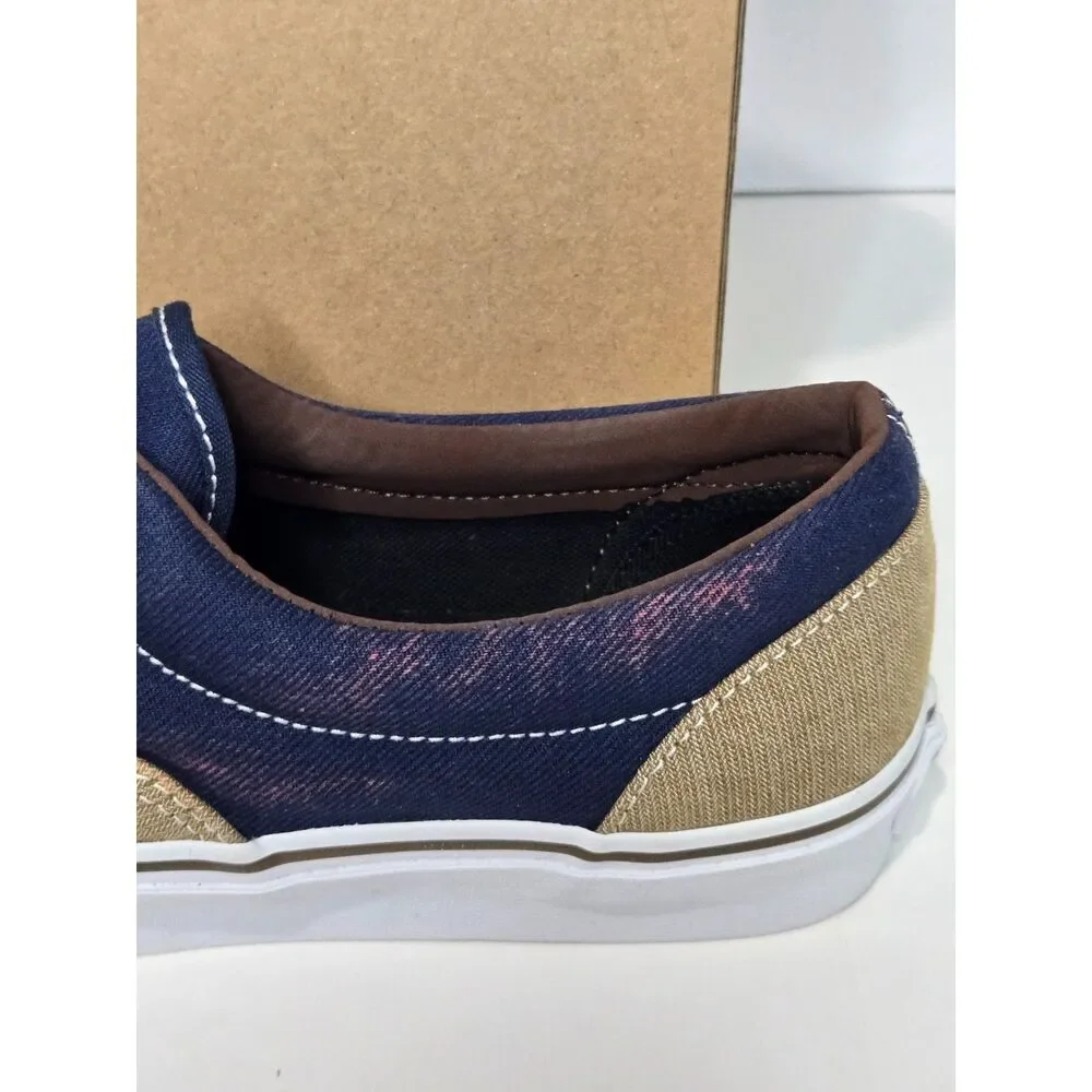 Vans Era Two Tone Canvas Skate Shoes | Men Size 9 - Women's Size 10.5 | Blue Tan